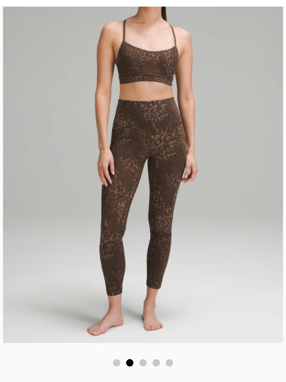 lululemon athletica Brown Patterned High-Rise align Leggings